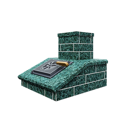 Облицовка на ТРУБУ Классик/Президент КИРПИЧ Змеевик Гроза 18 (115х290) (1 ярус) под шибер